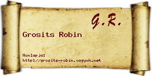 Grosits Robin névjegykártya